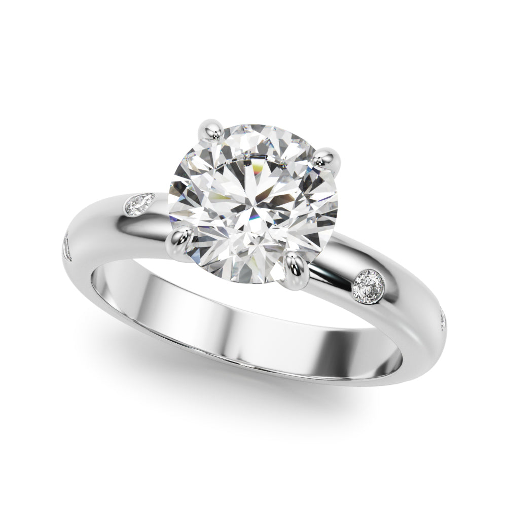 Round Straight Diamond Engagement Ring · 1.12 ct tw