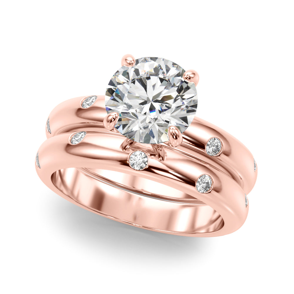 Round Straight Diamond Engagement Ring · 1.12 ct tw