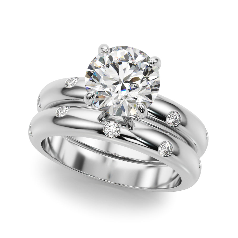 Round Straight Diamond Engagement Ring · 1.12 ct tw