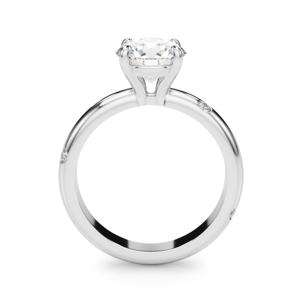 Round Straight Diamond Engagement Ring · 1.12 ct tw
