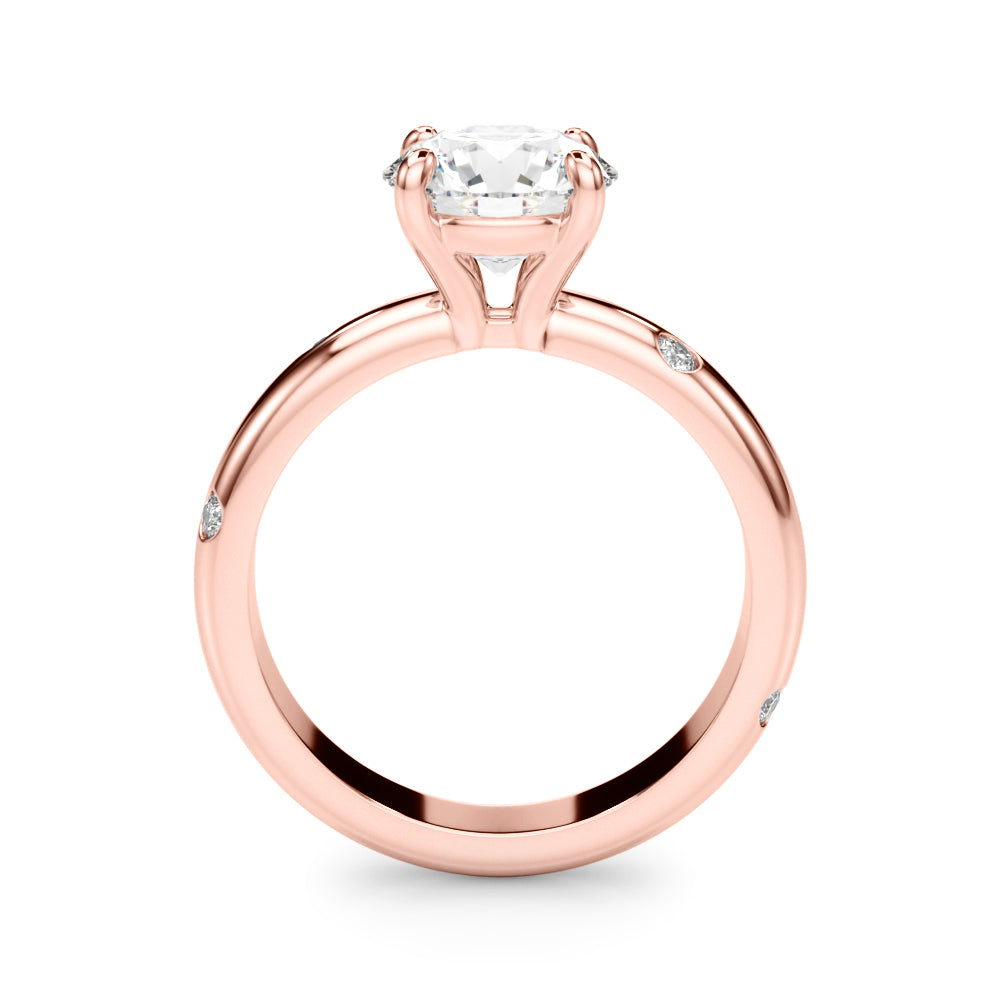 Round Straight Diamond Engagement Ring · 3.12 ct tw