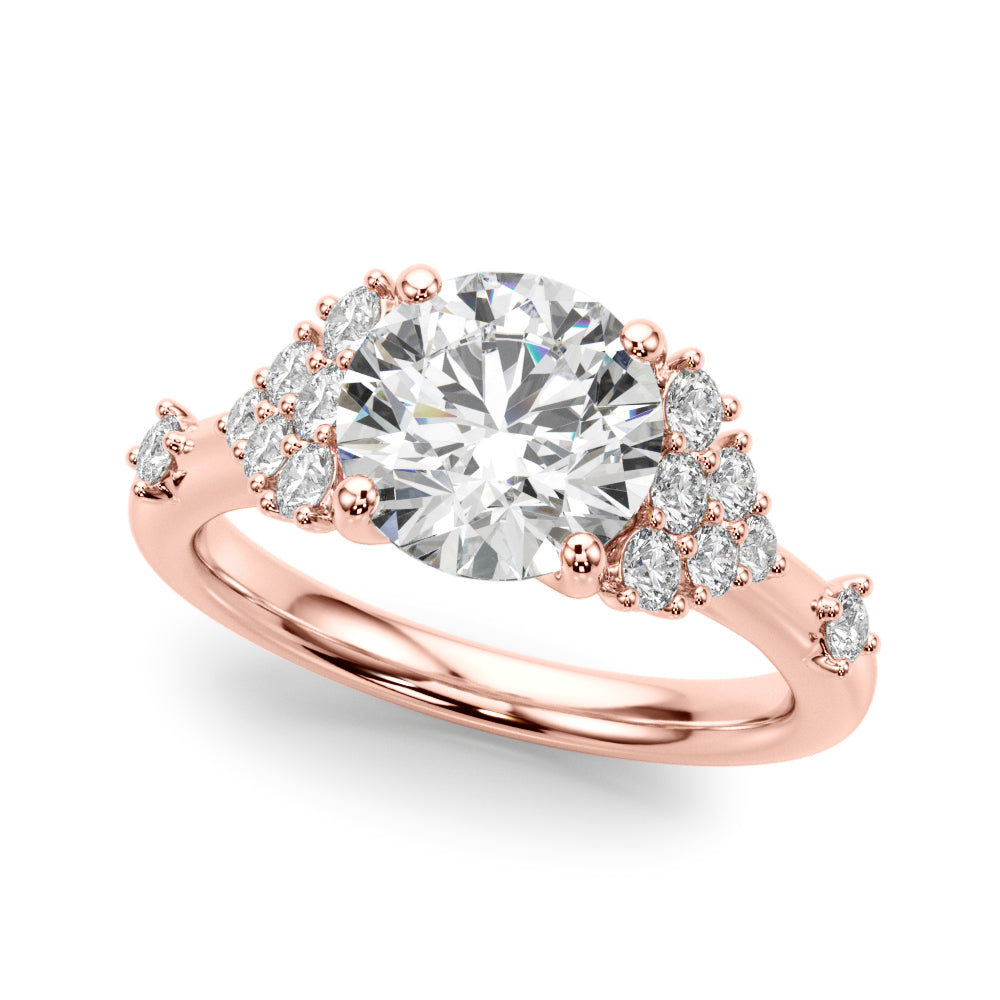 Oval Center Diamond Engagement Ring · 0.16 ct tw