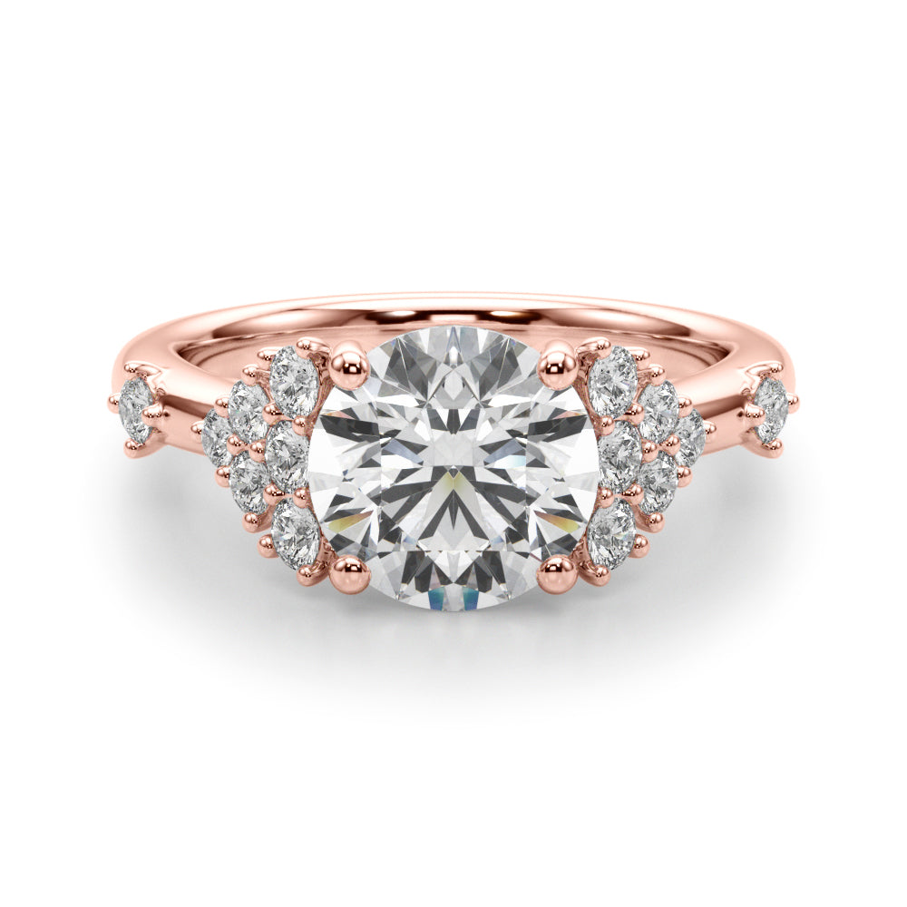 Oval Center Diamond Engagement Ring · 0.16 ct tw