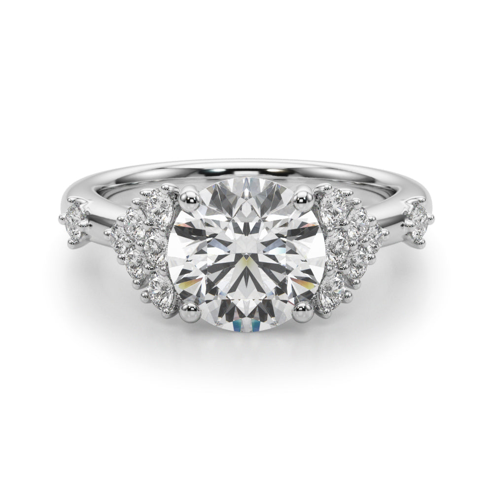Oval Center Diamond Engagement Ring · 0.16 ct tw