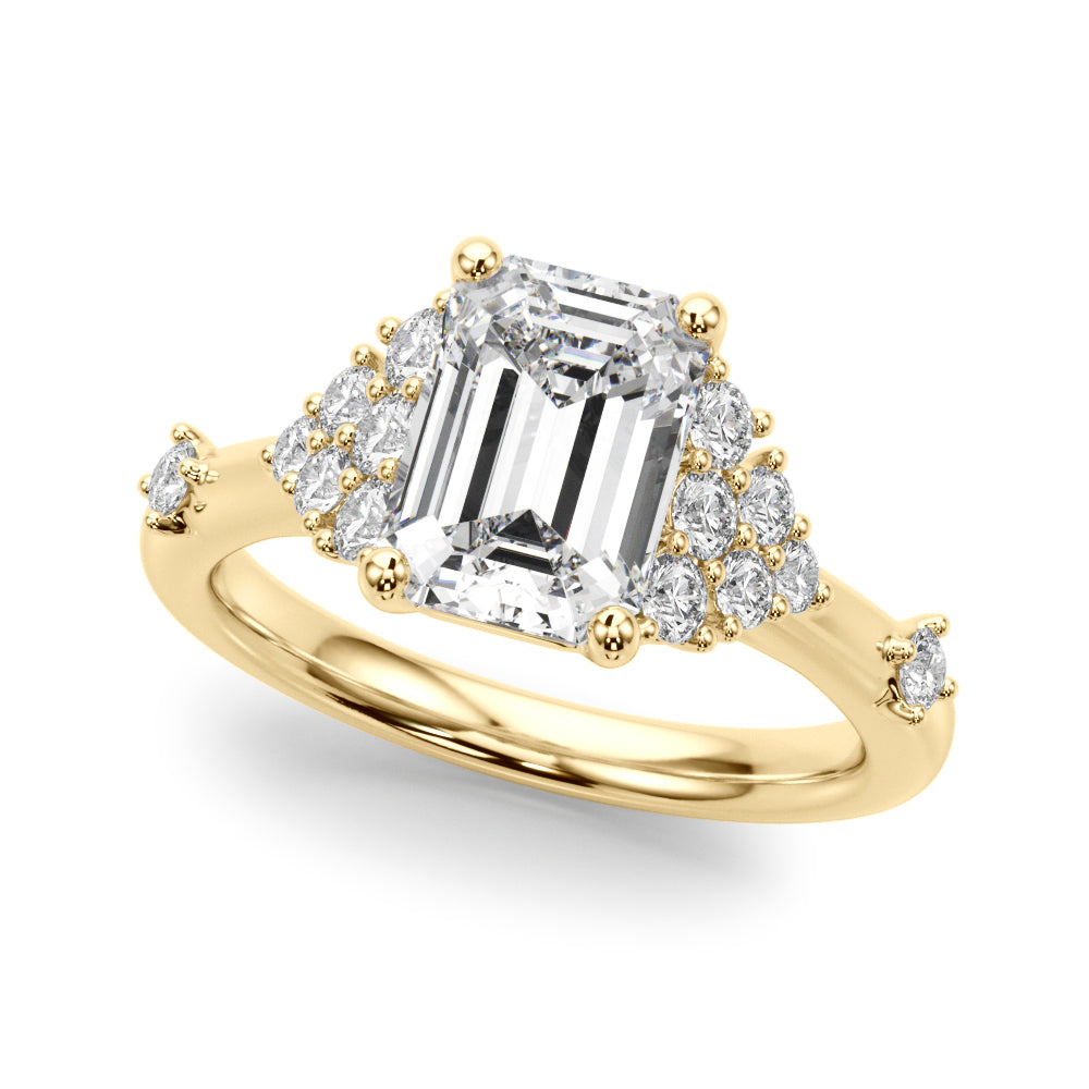 Oval Center Diamond Engagement Ring · 0.16 ct tw