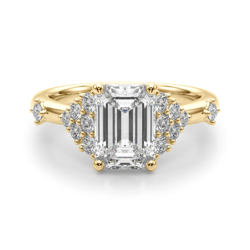 Oval Center Diamond Engagement Ring · 0.16 ct tw