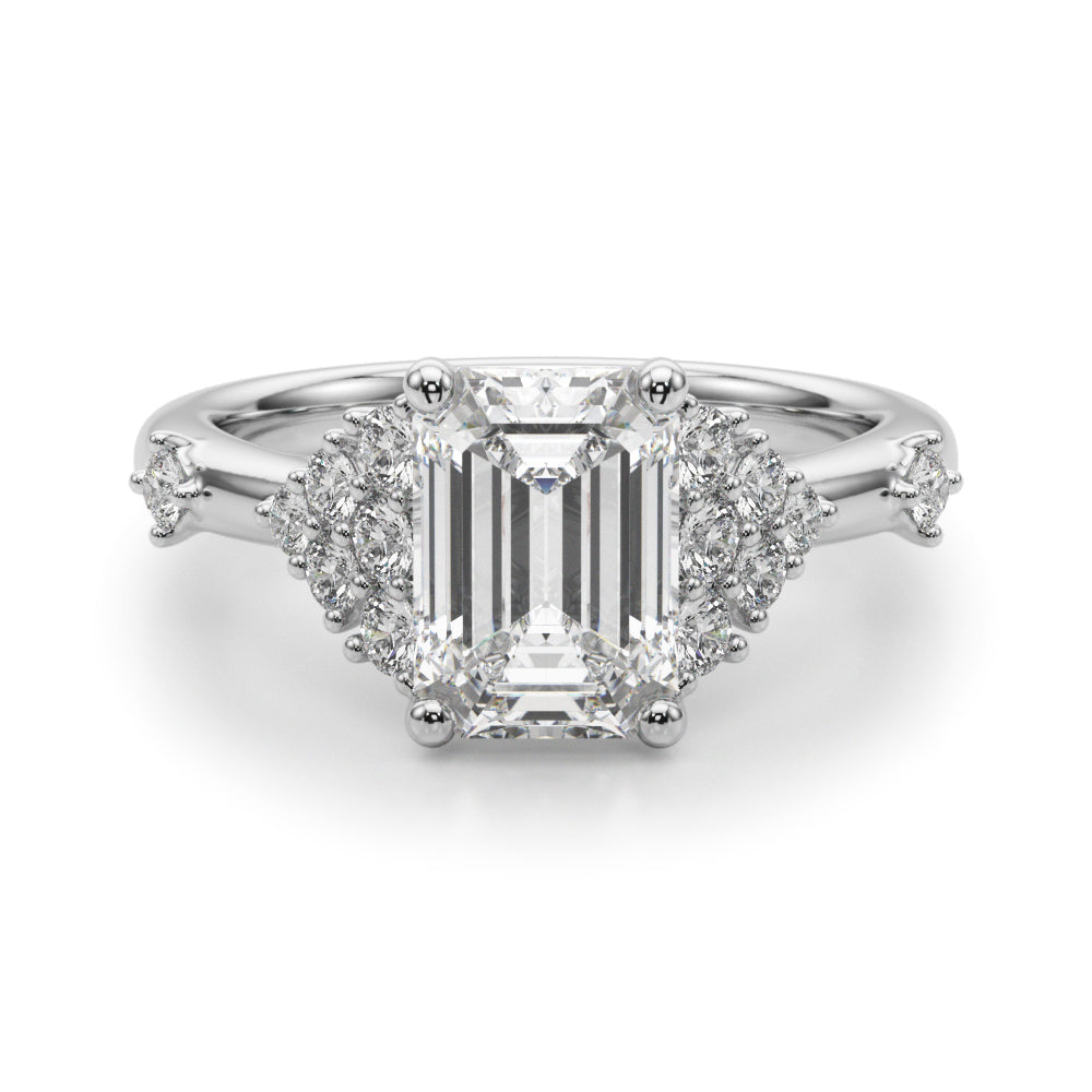 Oval Center Diamond Engagement Ring · 0.16 ct tw