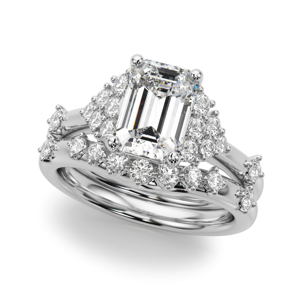Oval Center Diamond Engagement Ring · 0.16 ct tw