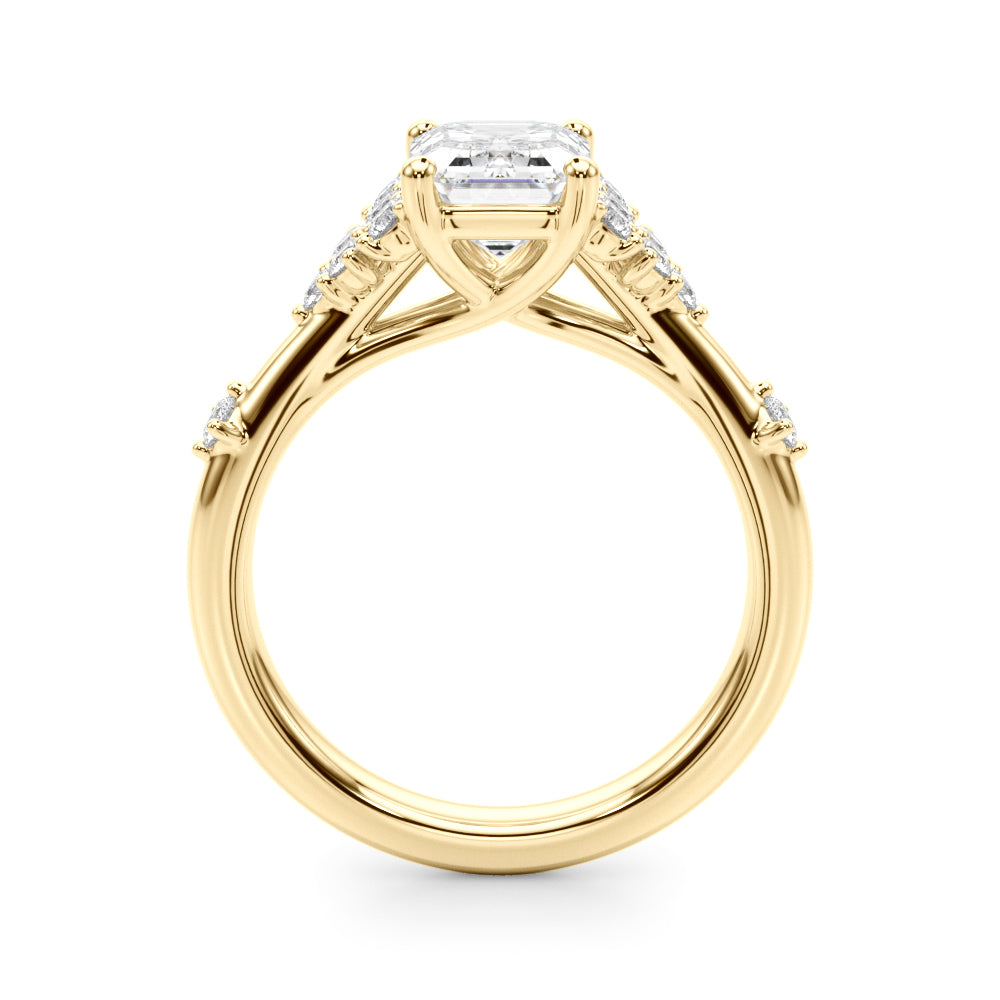 Oval Center Diamond Engagement Ring · 0.16 ct tw