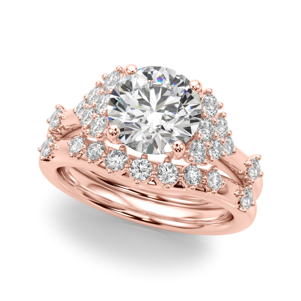 Oval Center Diamond Engagement Ring · 0.16 ct tw