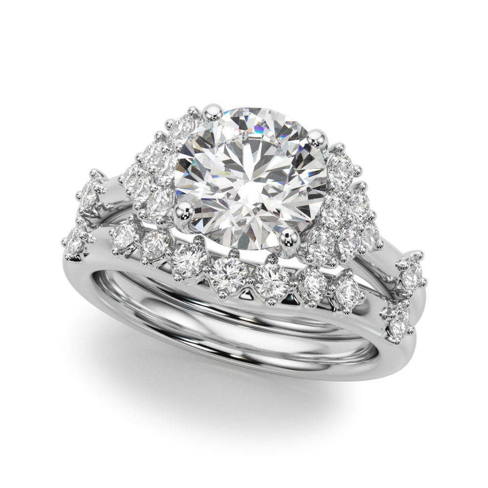 Oval Center Diamond Engagement Ring · 0.16 ct tw