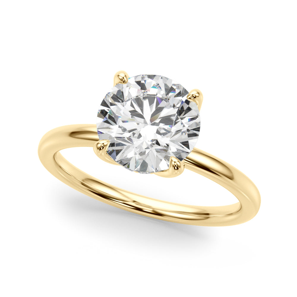 Round Hidden Halo Oval Diamond Engagement Ring · 1.06 ct tw