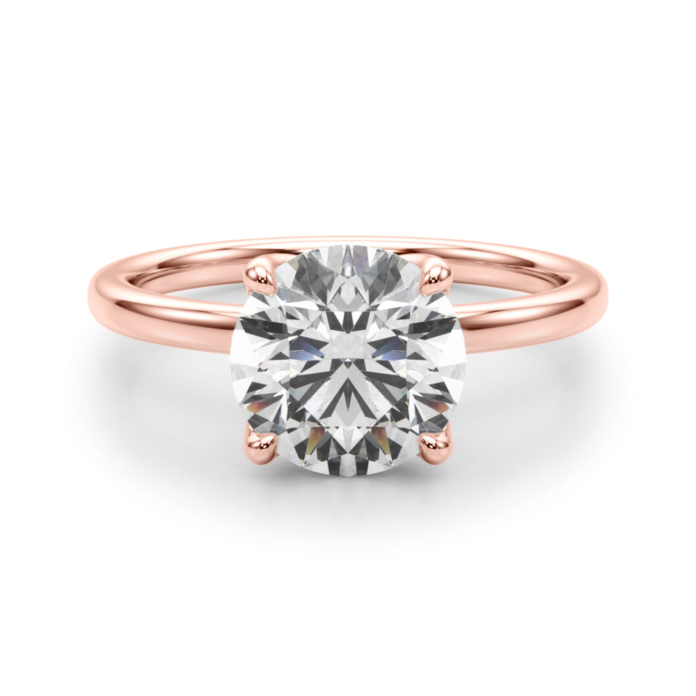 Round Hidden Halo Oval Diamond Engagement Ring · 1.06 ct tw