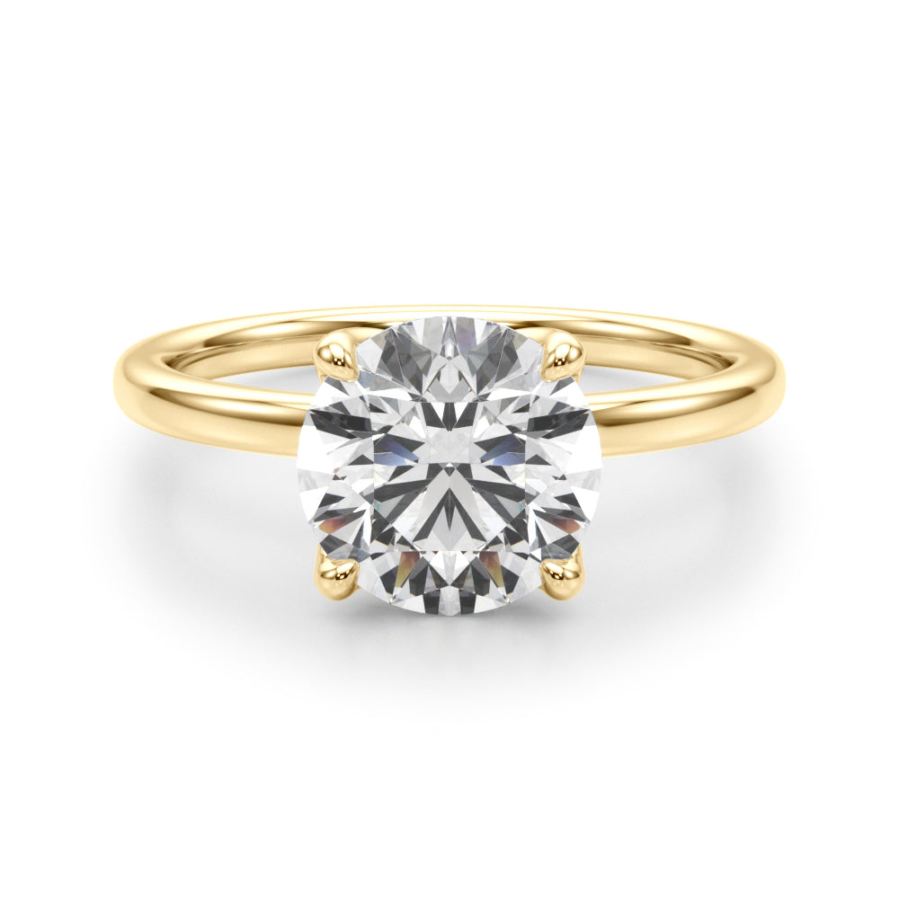 Round Hidden Halo Oval Diamond Engagement Ring · 5.12 ct tw