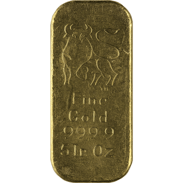 5 OZ GOLD BAR (OUR CHOICE)