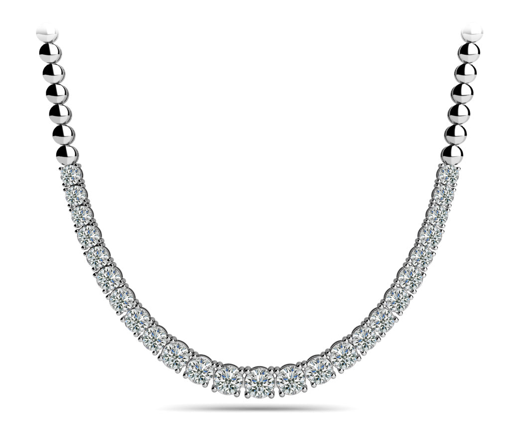 Traditional Graduated Basket Diamond Necklace · 2.00 ct tw
