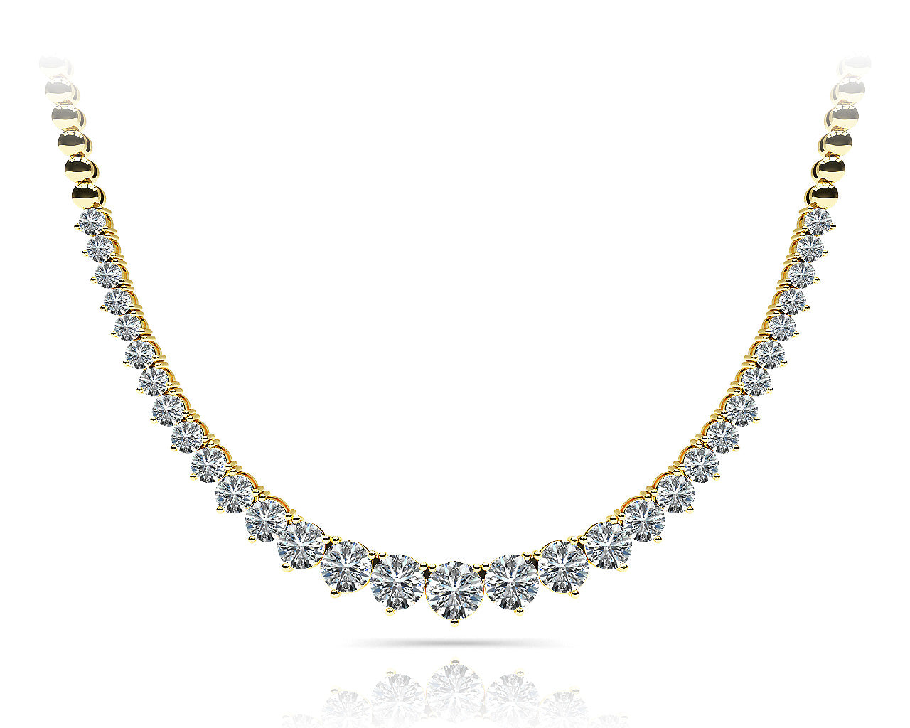 3 Prong Graduated Diamond Necklace · 3.13 ct tw