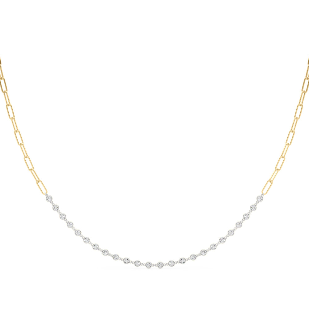 17 Inch Diamond Paper Clip Necklace · 0.81 ct tw
