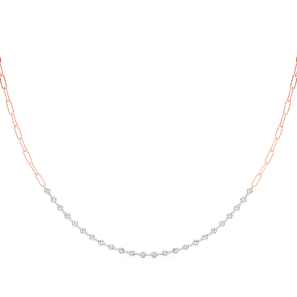17 Inch Diamond Paper Clip Necklace · 0.81 ct tw