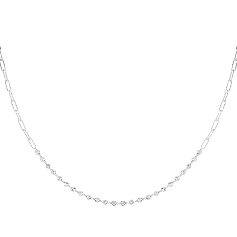 17 Inch Diamond Paper Clip Necklace · 0.81 ct tw