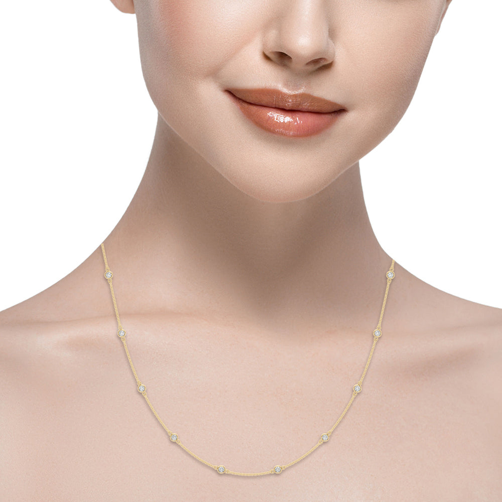 18 10 Station Diamond Necklace · 0.50 ct tw