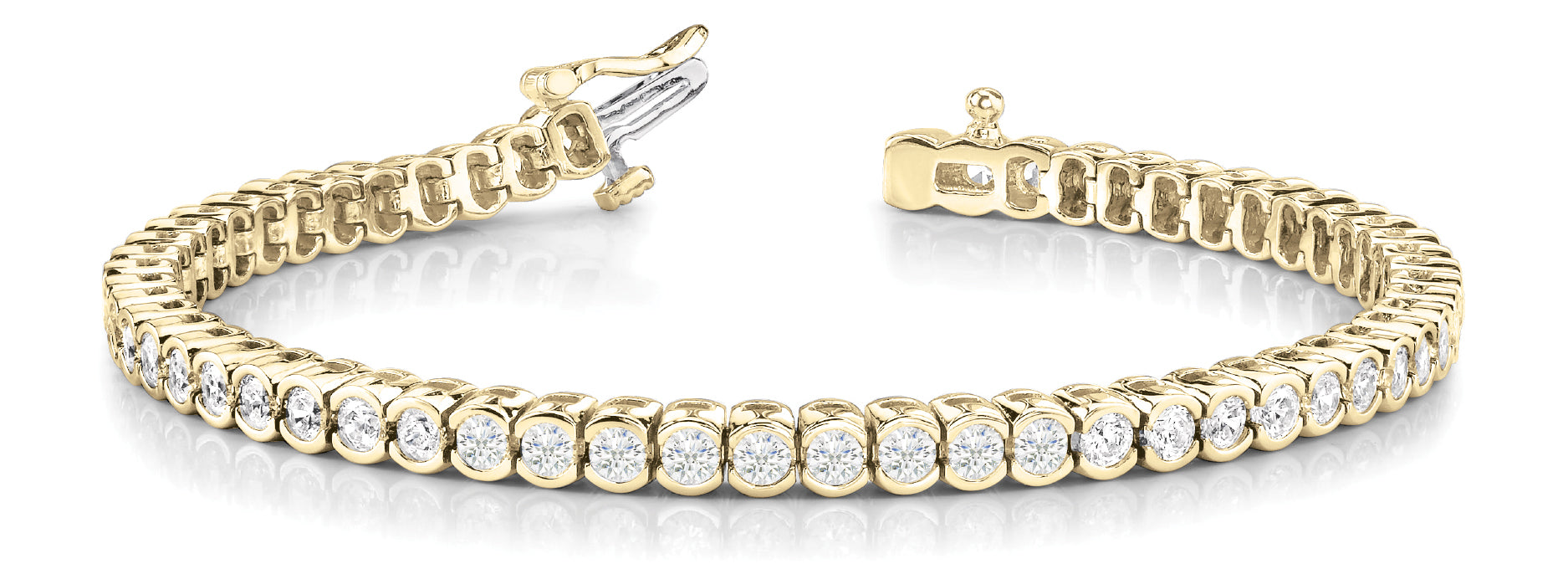 In-Line Bezel Set Diamond Bracelet · 3.96 ct tw