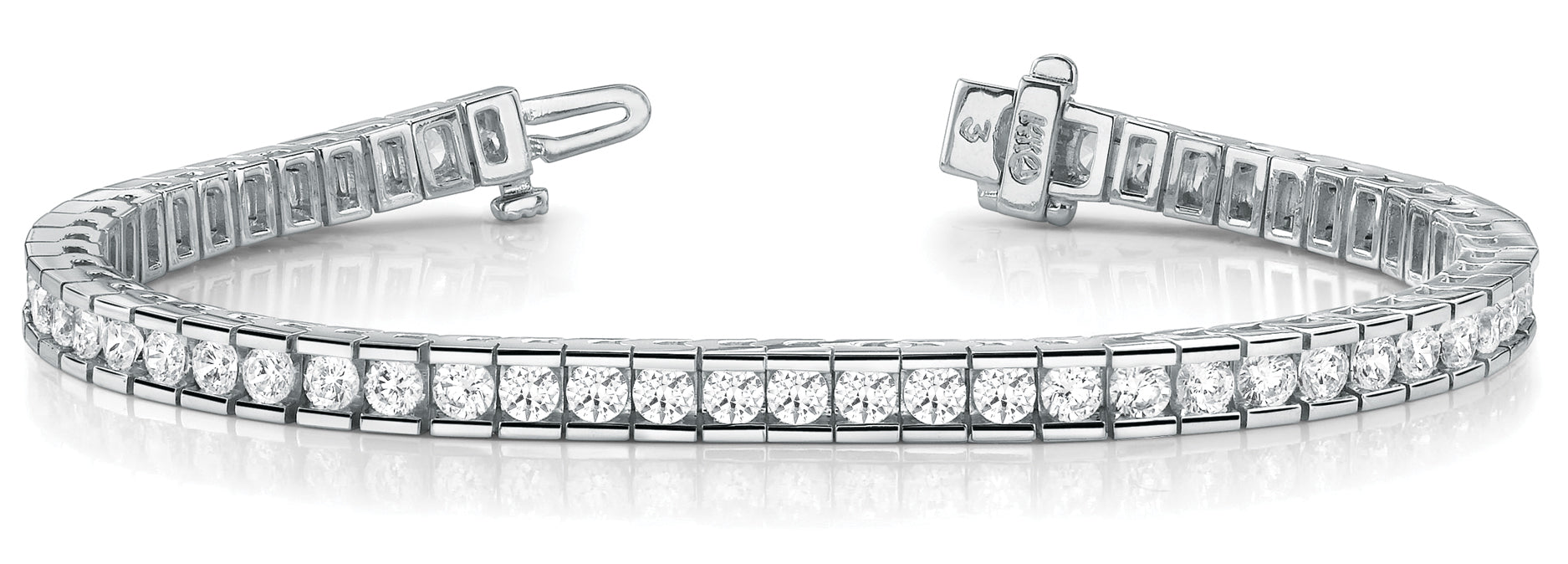 In-Line Channel Set Diamond Bracelet · 9.24 ct tw