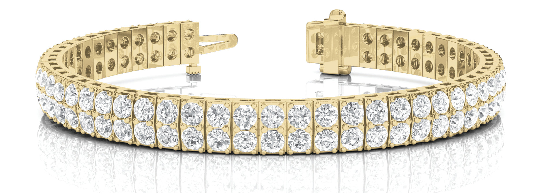 Two-Stone Vertical Bar Link Diamond Bracelet · 14.96 ct tw