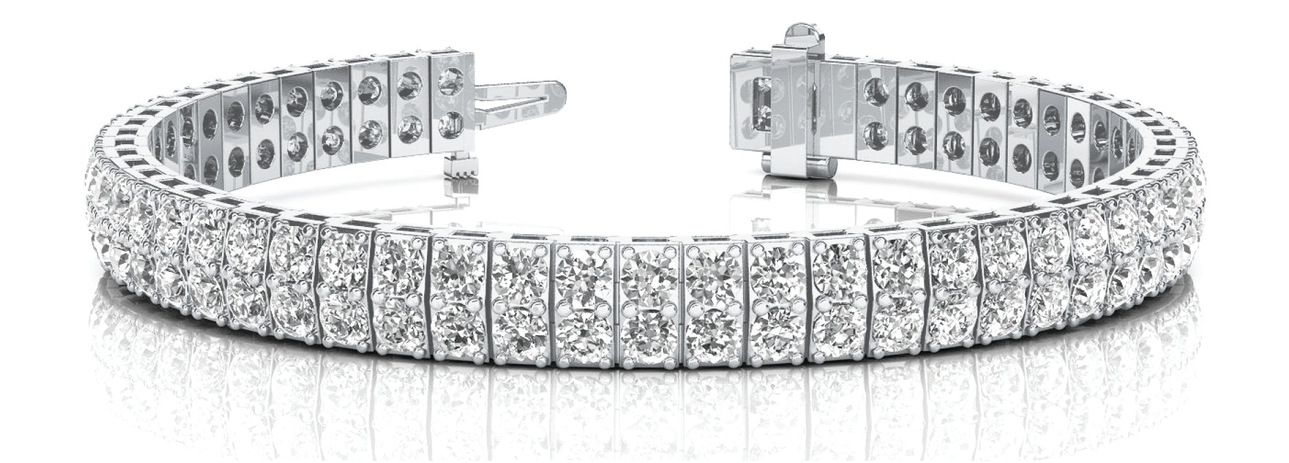 Two-Stone Vertical Bar Link Diamond Bracelet · 8.00 ct tw