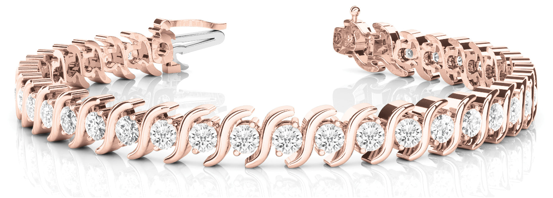 In-Line S Link Diamond Bracelet · 7.92 ct tw