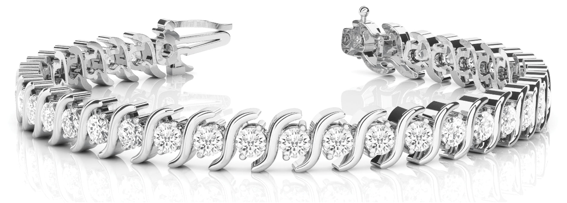 In-Line S Link Diamond Bracelet · 7.92 ct tw