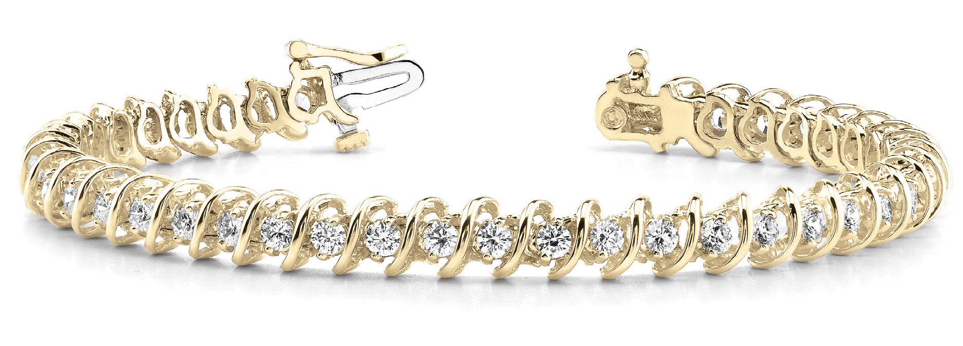 In-Line S Link Diamond Bracelet · 1.10 ct tw
