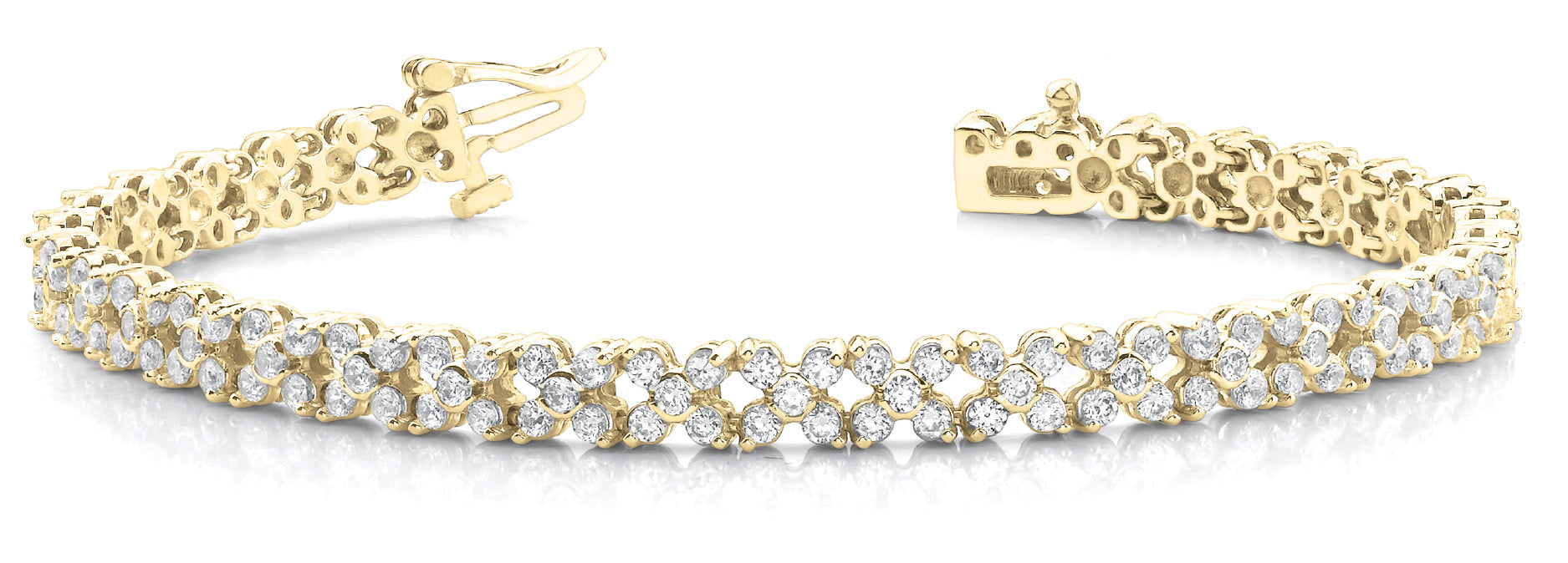 Five-Stone Cluster Link Diamond Bracelet · 6.00 ct tw