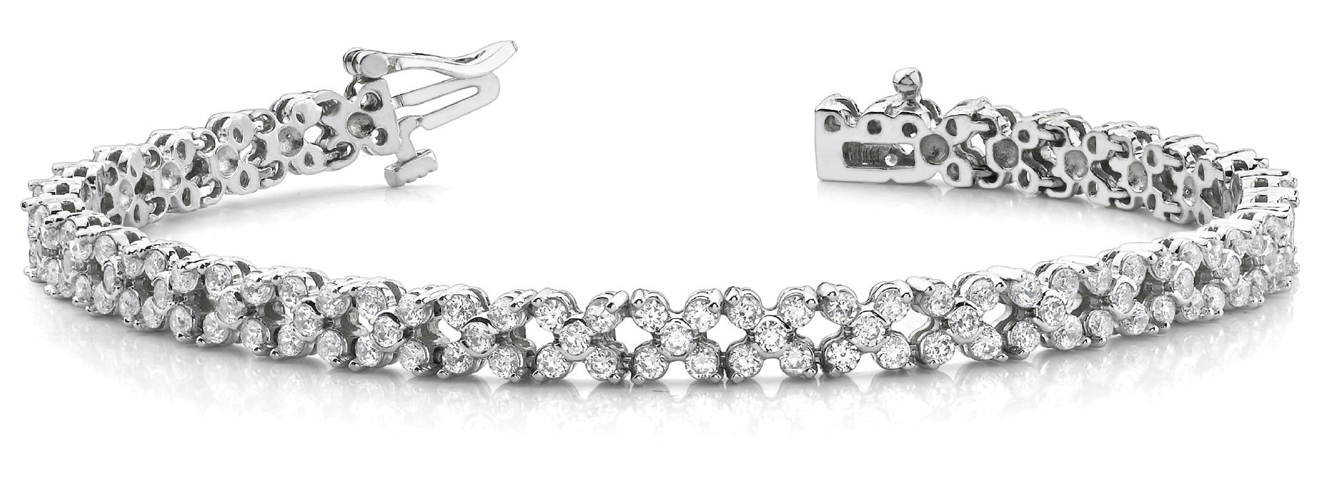 Five-Stone Cluster Link Diamond Bracelet · 6.00 ct tw
