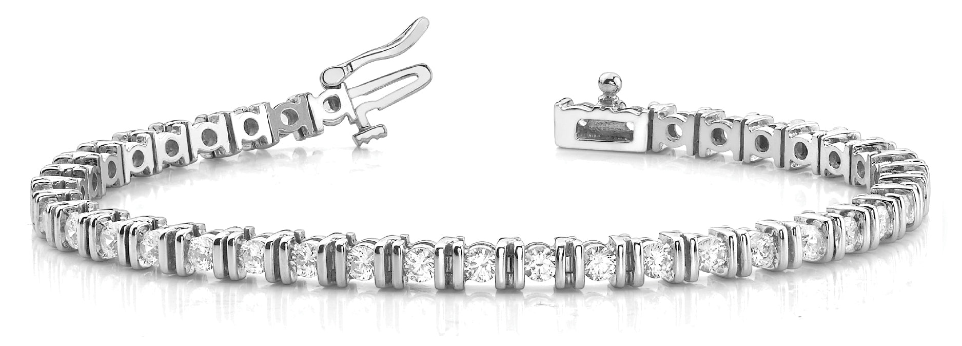 In-Line Bar Set Diamond Bracelet · 3.20 ct tw