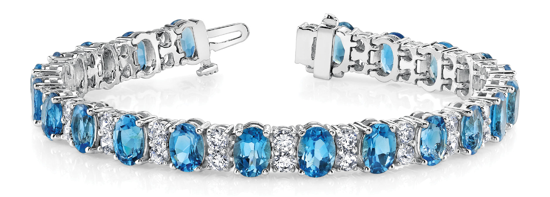 Oval Stone Gemstone Bracelet · 3.00 ct tw