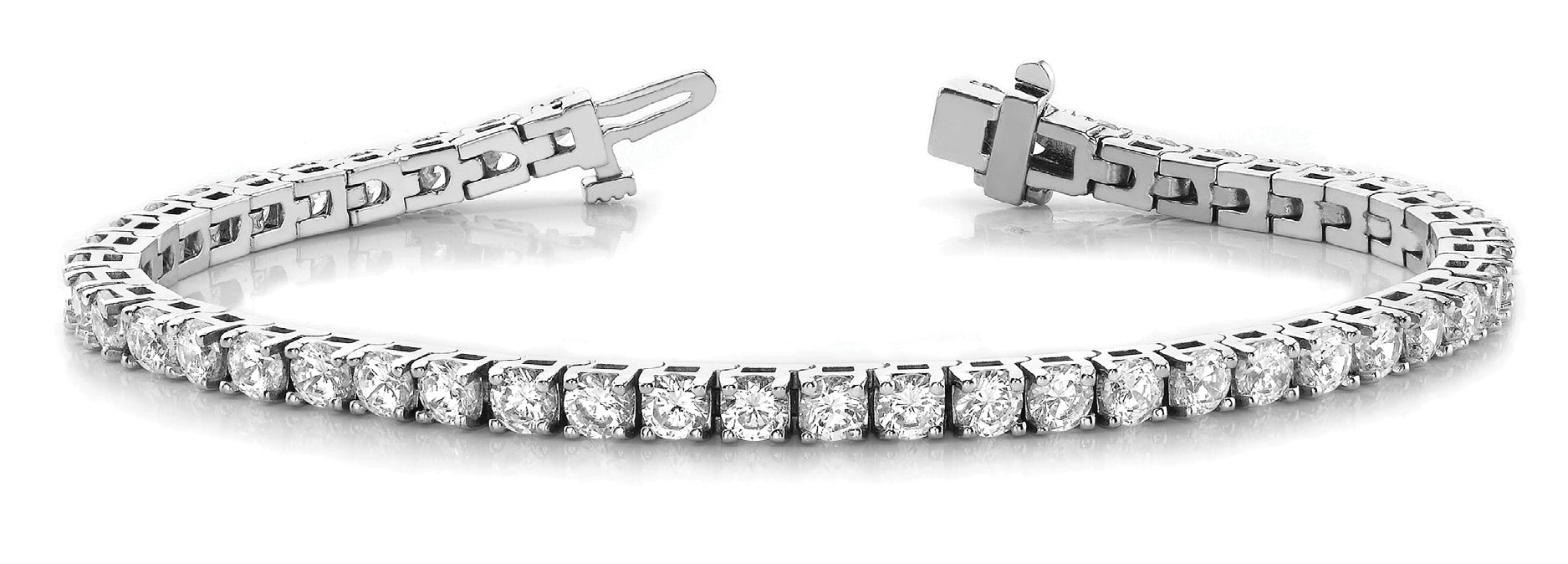 In-Line Prong Set Diamond Bracelet · 3.02 ct tw