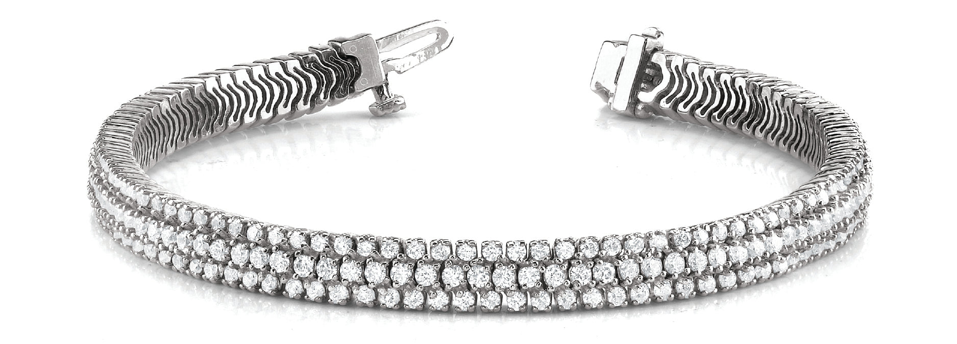 3 Row In-Line Diamond Bracelet · 6.21 ct tw