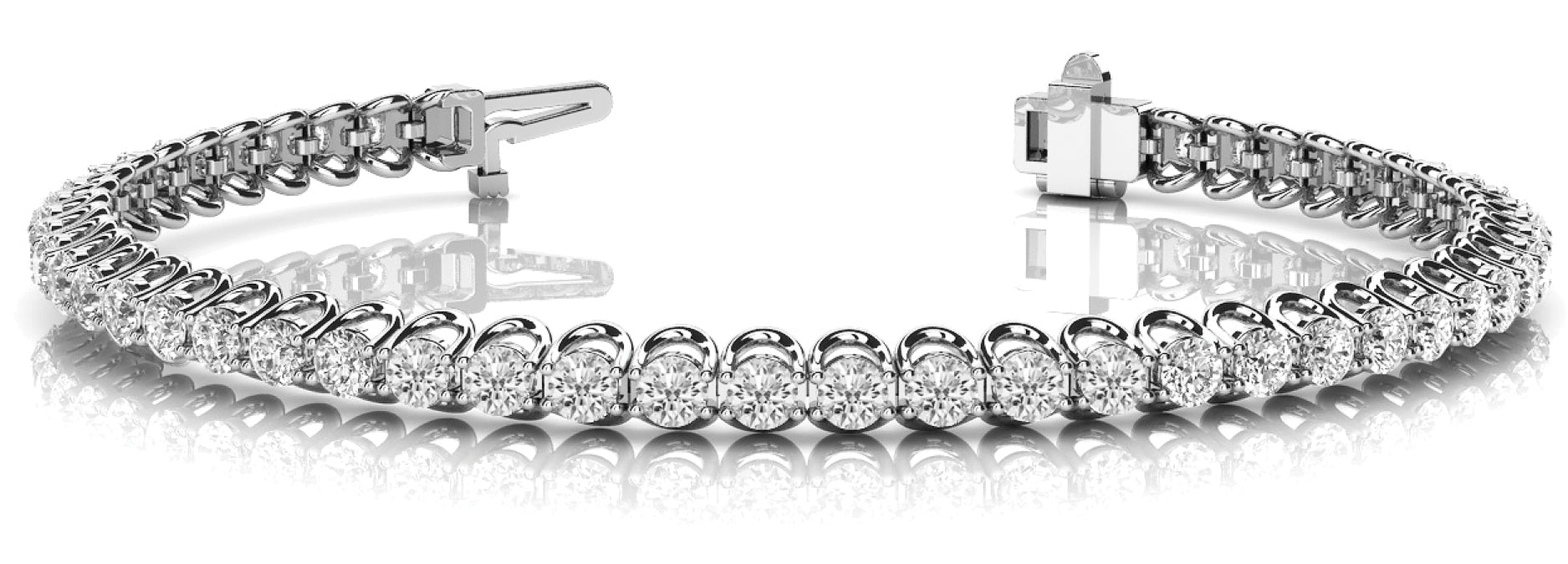 In-Line Prong Set Diamond Bracelet · 9.24 ct tw