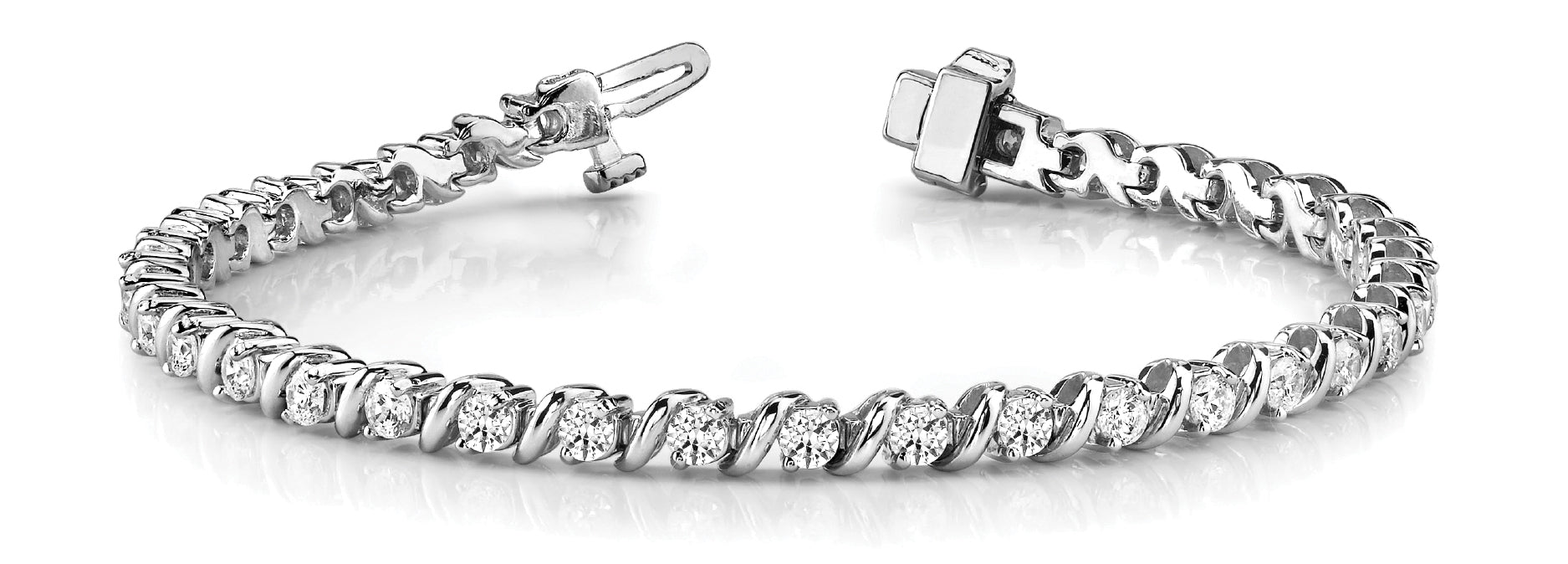 In-Line S Link Diamond Bracelet · 3.06 ct tw
