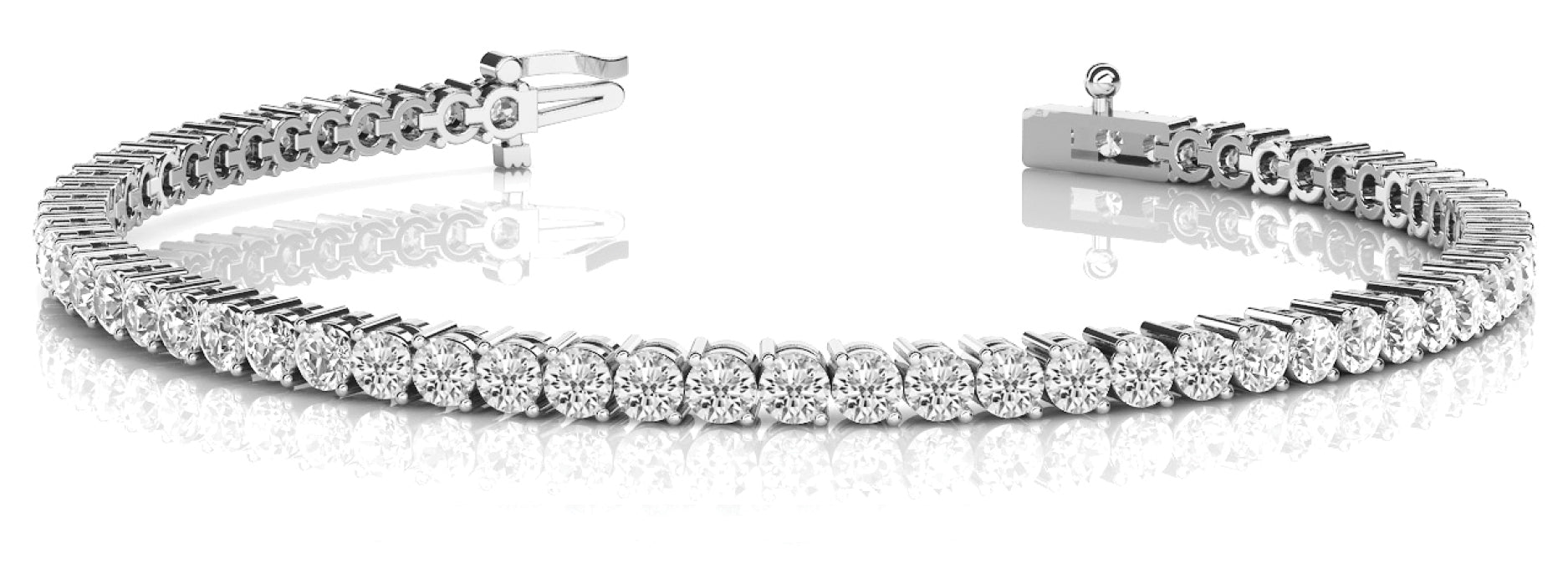 In-Line Prong Set Diamond Bracelet · 11.07 ct tw