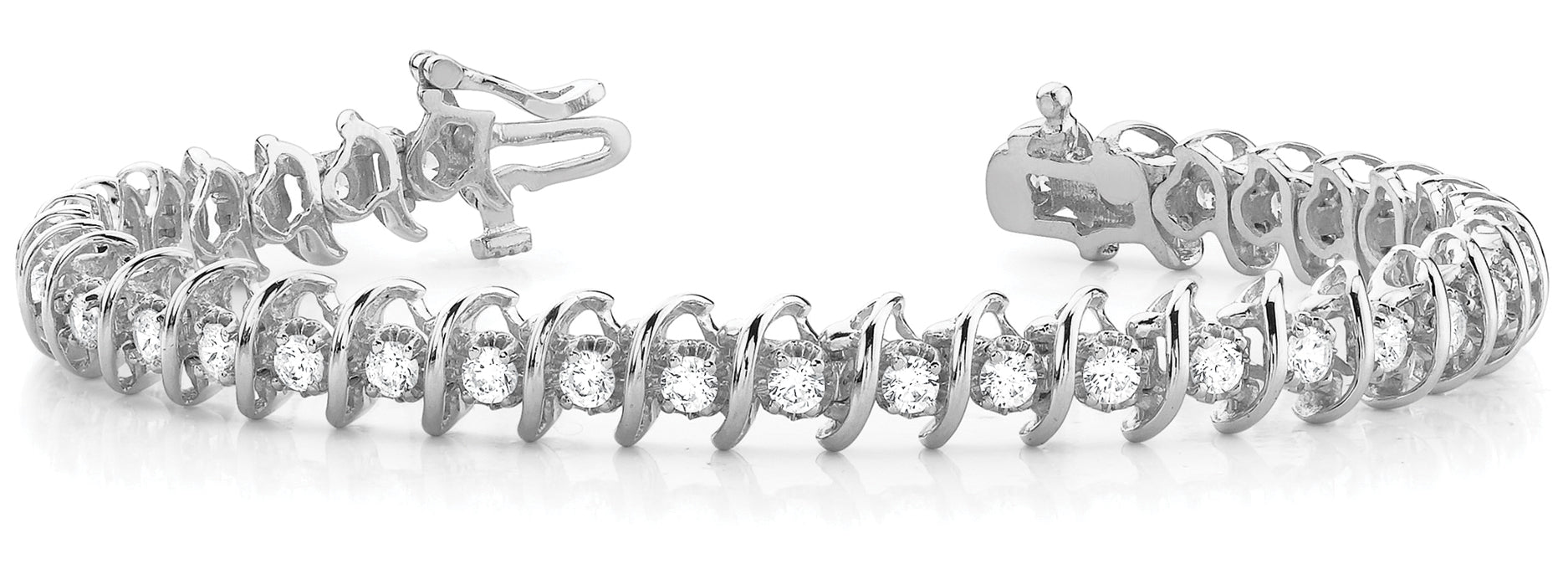 In-Line S Link Diamond Bracelet · 0.27 ct tw