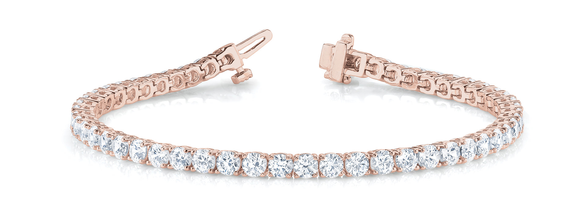 4 Prong In-Line Tennis Diamond Bracelet · 7.02 ct tw