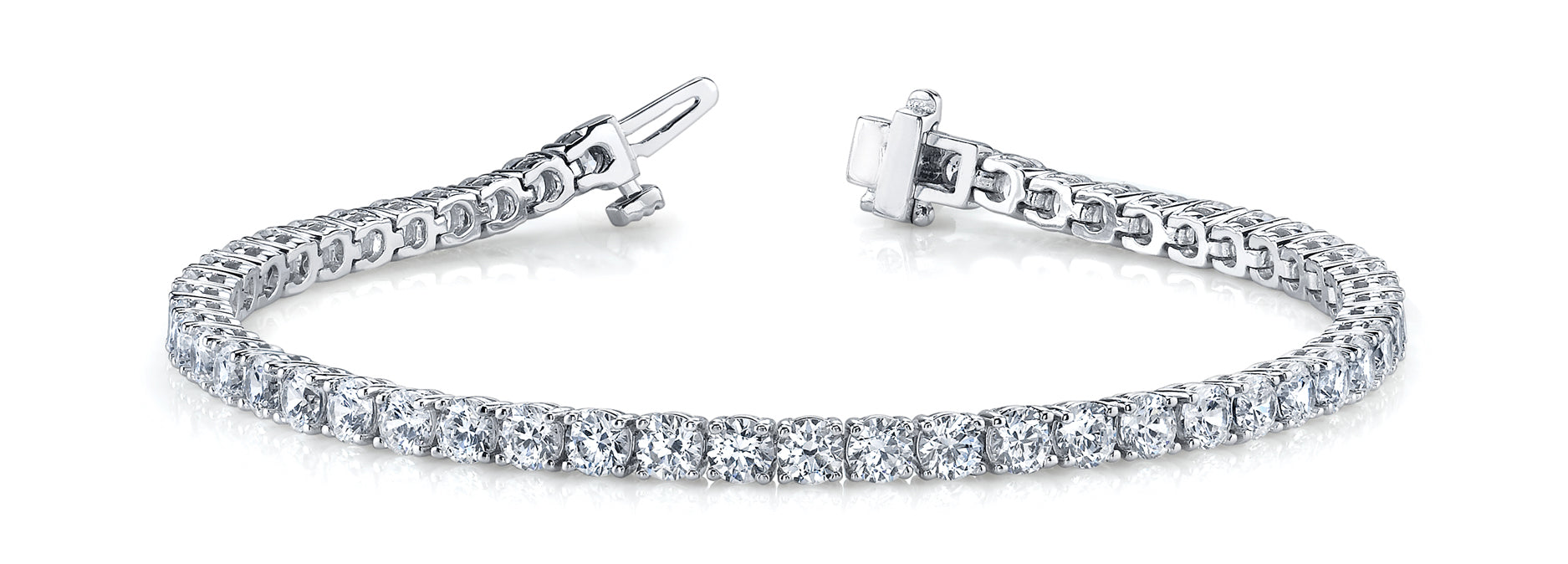 4 Prong In-Line Tennis Diamond Bracelet · 9.87 ct tw