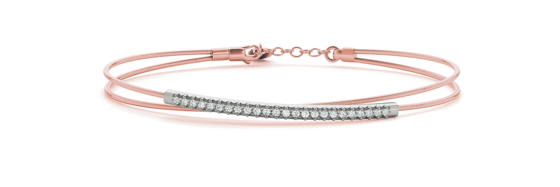 Bangle Italian Made Diamond Bracelet · 0.14 ct tw
