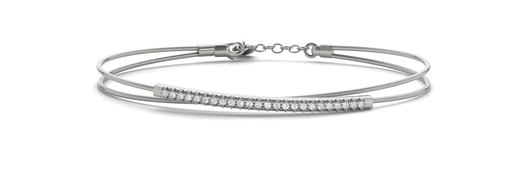 Bangle Italian Made Diamond Bracelet · 0.14 ct tw