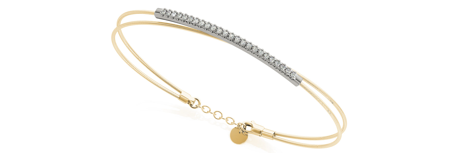 Bangle Italian Made Diamond Bracelet · 0.14 ct tw
