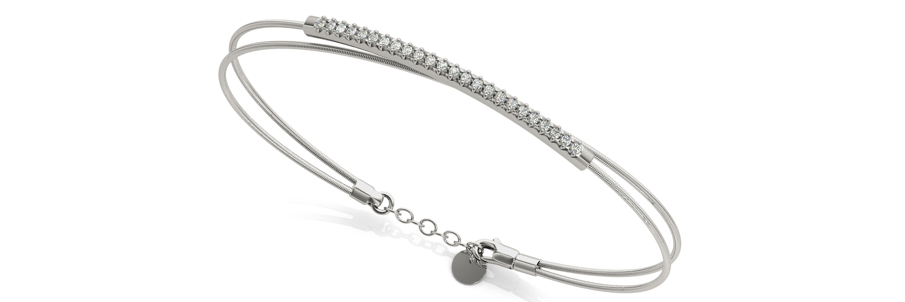Bangle Italian Made Diamond Bracelet · 0.14 ct tw