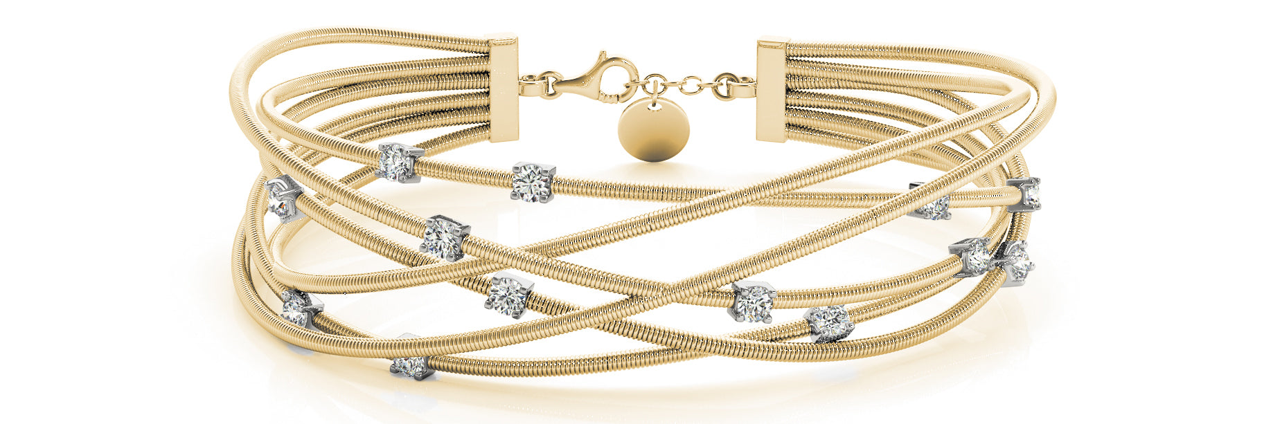 Bangle Italian Made Diamond Bracelet · 0.39 ct tw