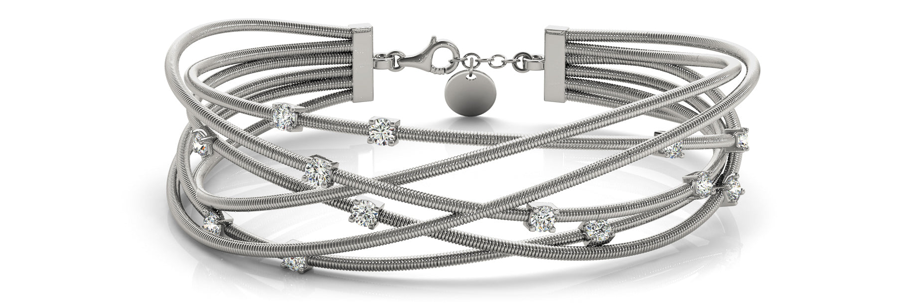 Bangle Italian Made Diamond Bracelet · 0.39 ct tw